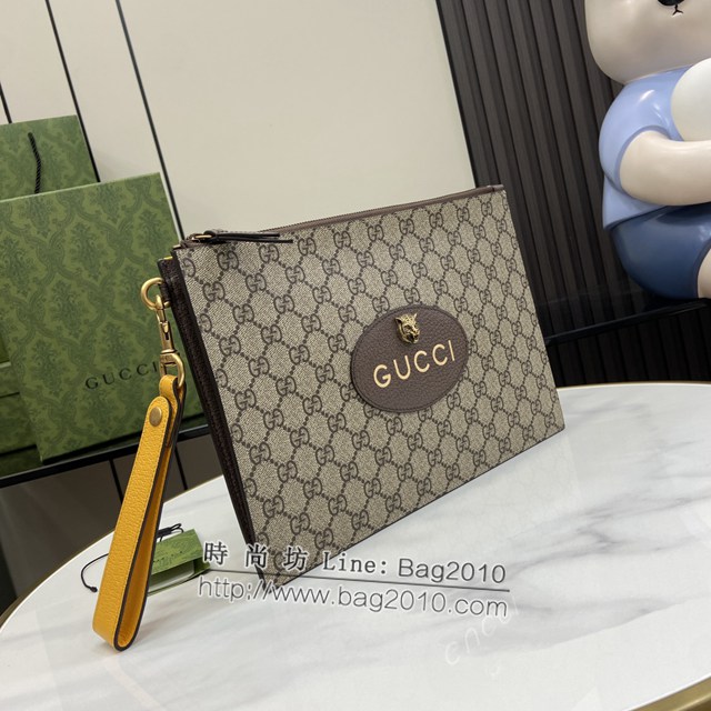 Gucci專櫃古馳最新款Ophidia系列手包男士手拿包 jh2283型號：473956